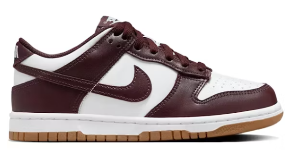 Nike Dunk Low Burgundy Crush Gum (GS) SZ 6.5Y MISSING LID