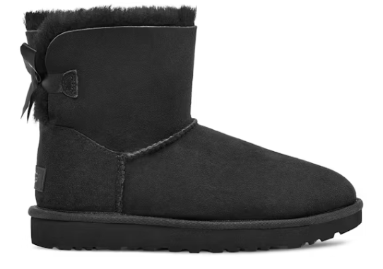 UGG Mini Bailey Bow II Black (Women's) SZ 6