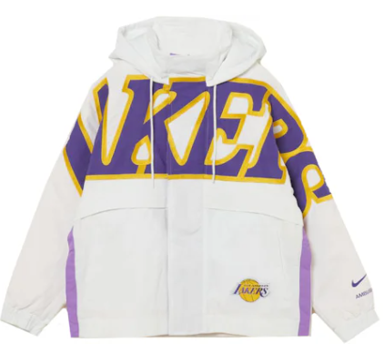 Nike x Ambush NBA Collection Lakers Jacket White/Purple/Gold SZ XS