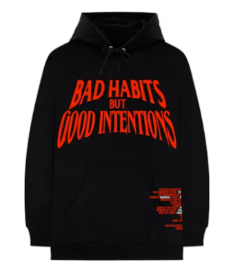 Nav x Vlone Bad Habits Hoodie Black SZ L