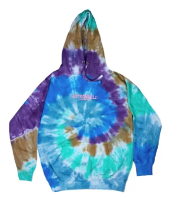 Travis Scott Astroworld Festival Run Hoodie Tie Dye SZ L