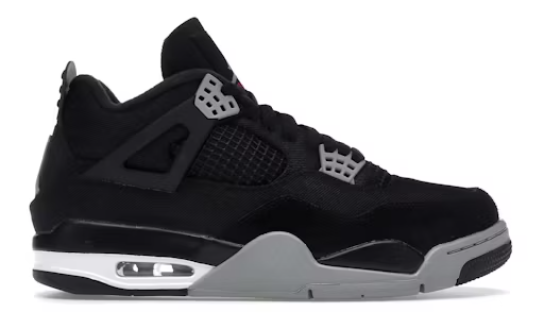 Jordan 4 Retro SE Black Canvas SZ 9.5