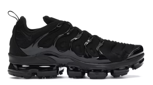 Nike Air VaporMax Plus Triple Black SZ 8 MISSING LID