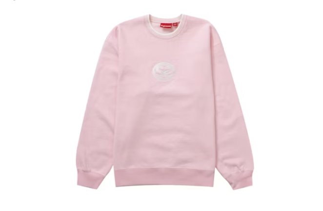 Supreme Double S Crewneck Light Pink Sz Large