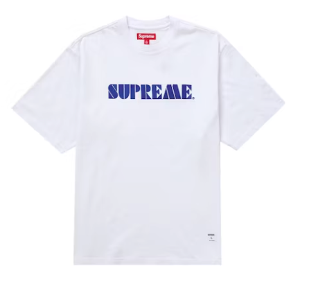 Supreme Stencil Embroidered S/S Top White Sz Large