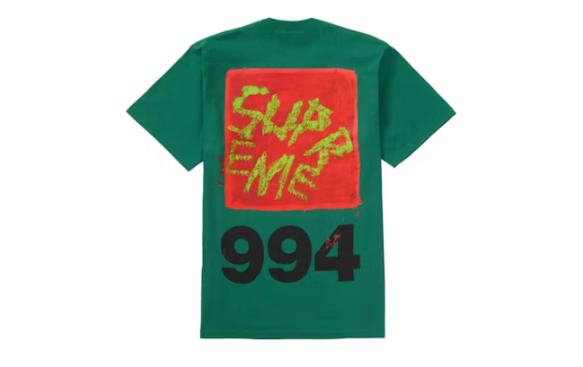 Supreme Paint Tee Green Sz Medium