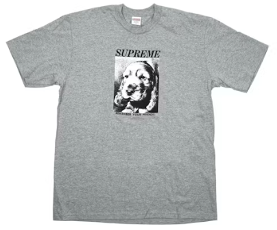 Supreme Remember Tee Heather Grey Sz XL