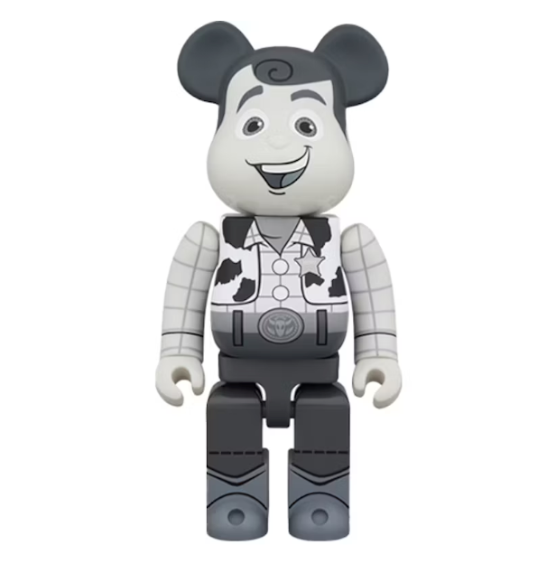 Bearbrick x Disney Woody 1000% B&W Ver.