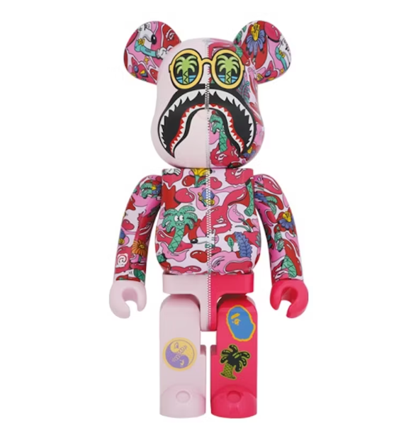 Bearbrick x Steven Harrington x BAPE Shark 1000% Pink Camo