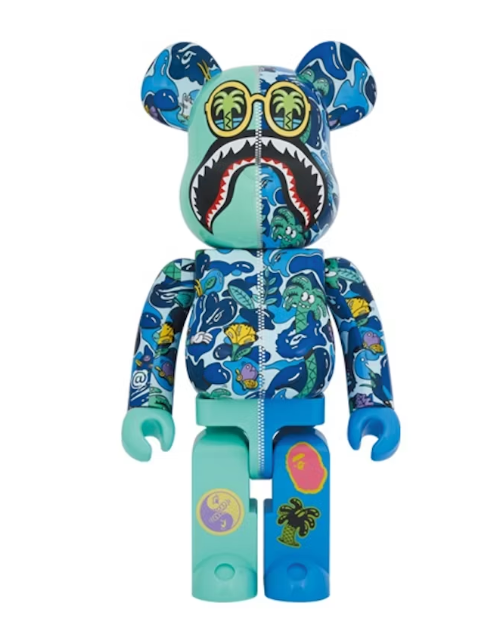 Bearbrick x Steven Harrington x BAPE Shark 1000% Blue Camo