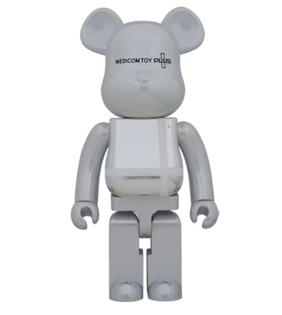 Bearbrick Medicom Toy Plus 1000% White Chrome Ver.