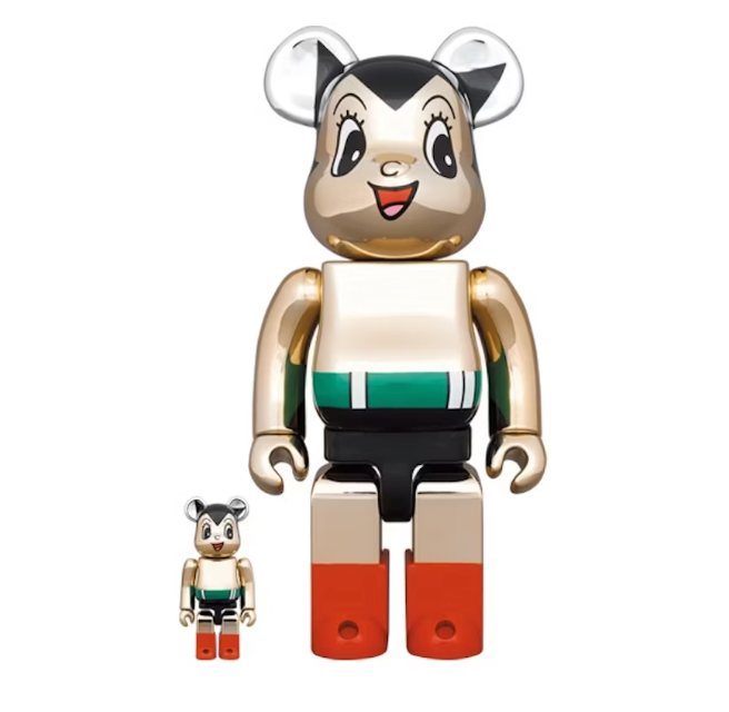 Bearbrick Astro Boy Chrome Ver. 100% & 400% Set