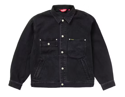 Supreme Denim Chore Trucker Jacket Black Small