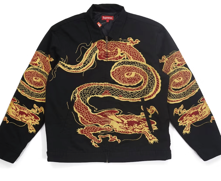 Supreme Dragon Work Jacket Black SZ XL