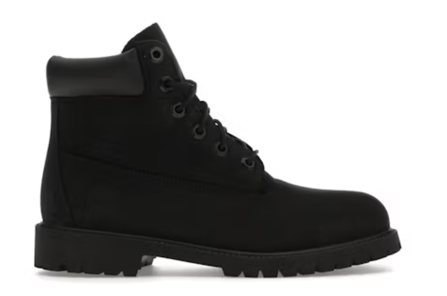 Timberland 6" Premium Boot Black Nubuck (GS) SZ 5.5