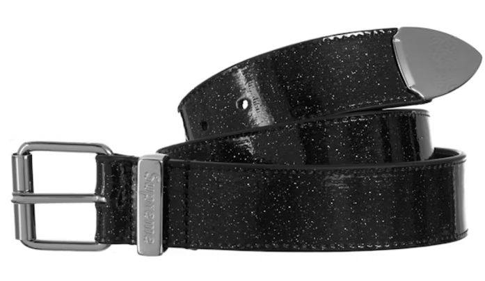 Supreme Glitter Vinyl Ranger Belt Black SZ M