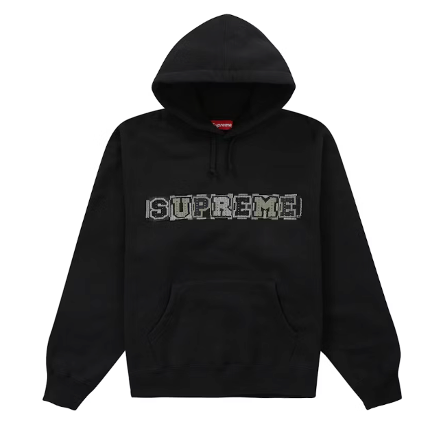 Supreme Beaded Hoodie (SS23) Black Sz Small