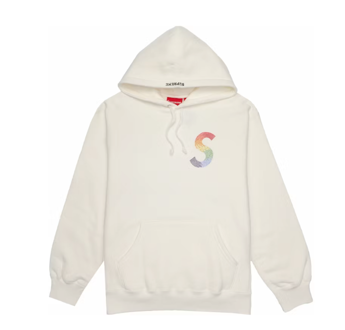 Supreme Swarovski S Logo Hoodie Sz Large