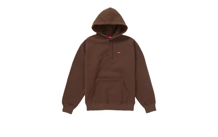 Supreme Small Box Hooded Sweatshirt (FW24) Brown Sz Medium