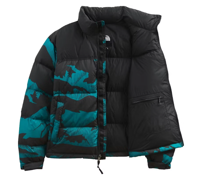 The North Face 1996 Nuptse 700 Fill Mountain Print Sz XS