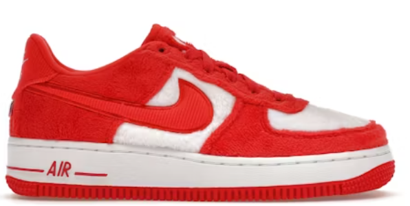 Nike Air Force 1 Low Valentine's Day Fleece (2024) (GS) SZ 3.5Y MISSING LID