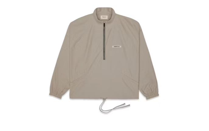 Fear of God Essentials Half-Zip Track Jacket Taupe Sz Small