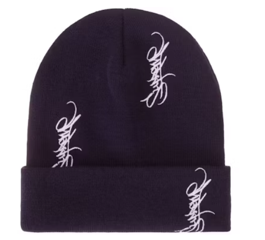 Supreme Tag Beanie Navy