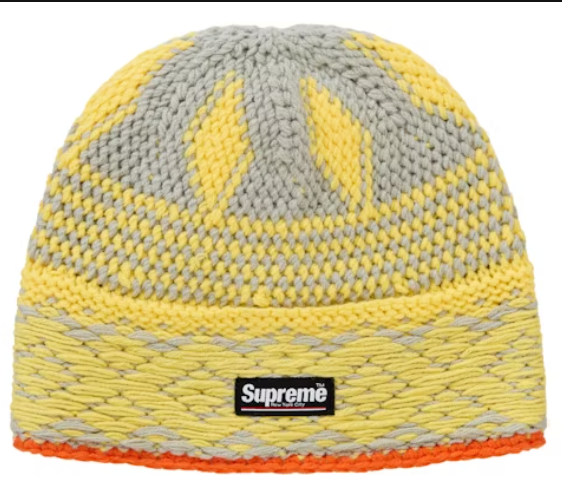 Supreme Diamond Beanie Grey