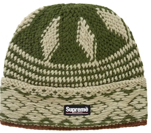 Supreme Diamond Beanie Green