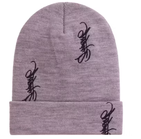 Supreme Tag Beanie Heather Grey