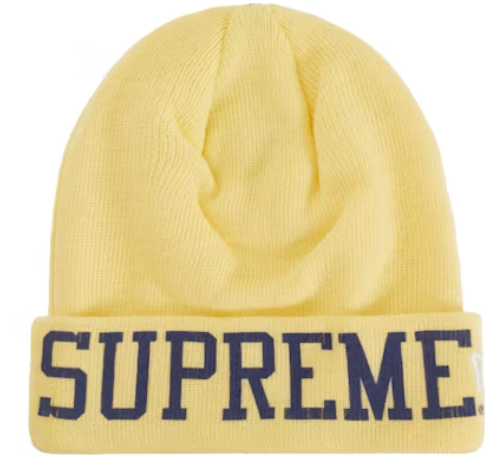 Supreme New Era Varsity Beanie Light Yellow