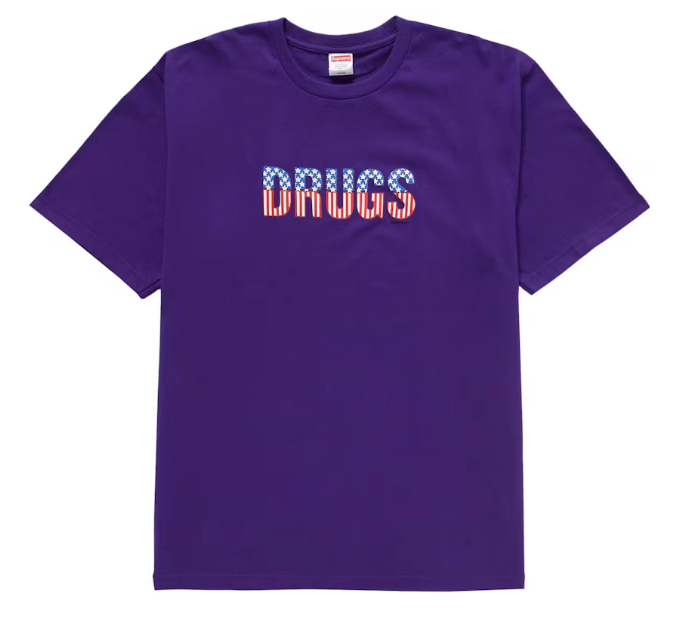 Supreme Drugs Tee Purple Sz XL