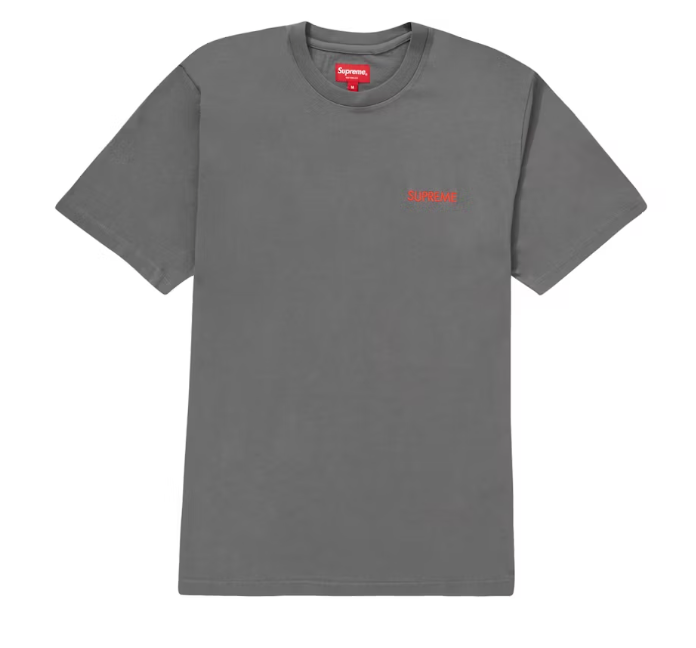 Supreme Washed Capital S/S Top Grey Sz Medium