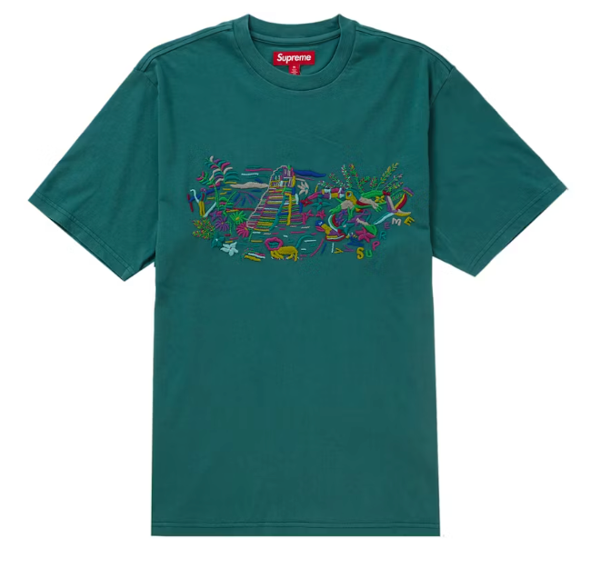 Supreme Machu Picchu S/S Top Teal Sz Medium