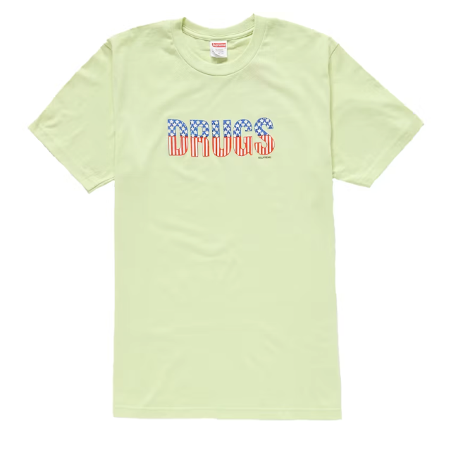 Supreme Drugs Tee Pale Mint Sz Medium