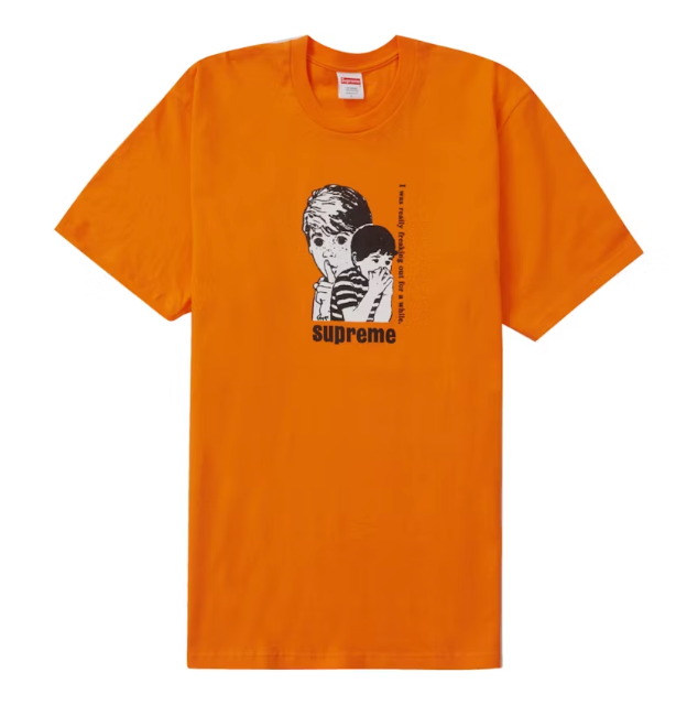 Supreme Freaking Out Tee Orange SZ Large