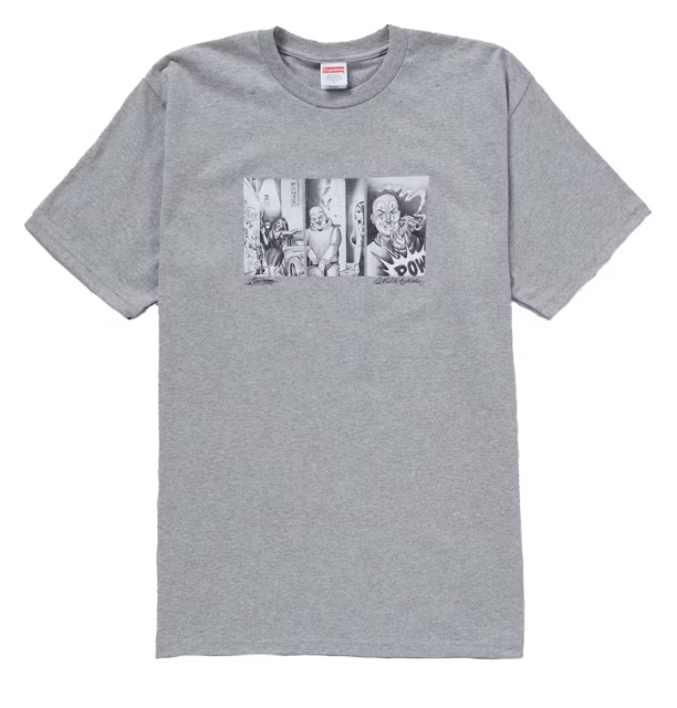 Supreme Mister Cartoon Pow Tee Grey Sz Large