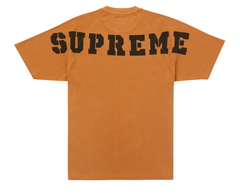 Supreme Stencil Thermal S/S Top Orange Sz Medium