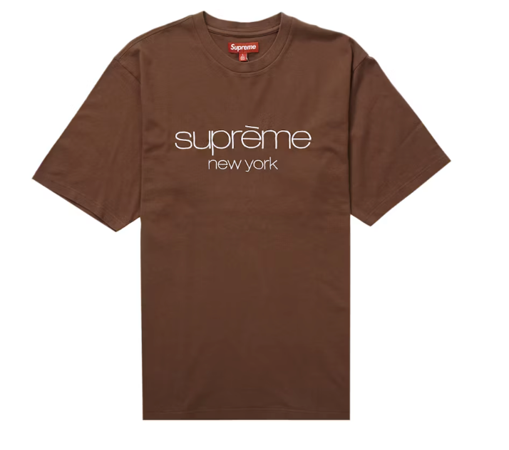 Supreme Classic Logo S/S Top Brown Sz Large