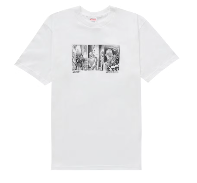 Supreme Mister Cartoon Pow Tee White Sz Large