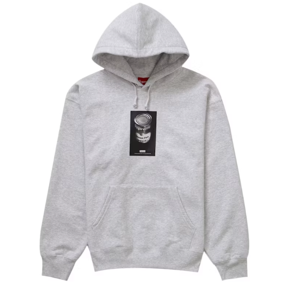 Supreme Soup Can Hoodie Ash Grey Sz Large