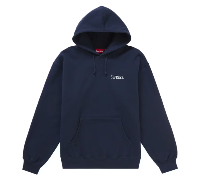 Supreme Anarchy Hooded Sweatshirt Navy Sz Large