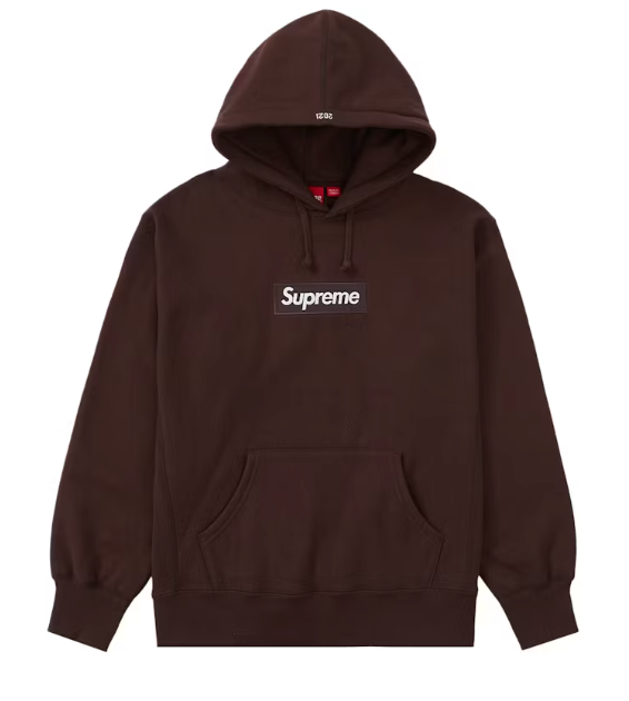 Supreme Box Logo Hoodie Dark Brown Sz 2XL