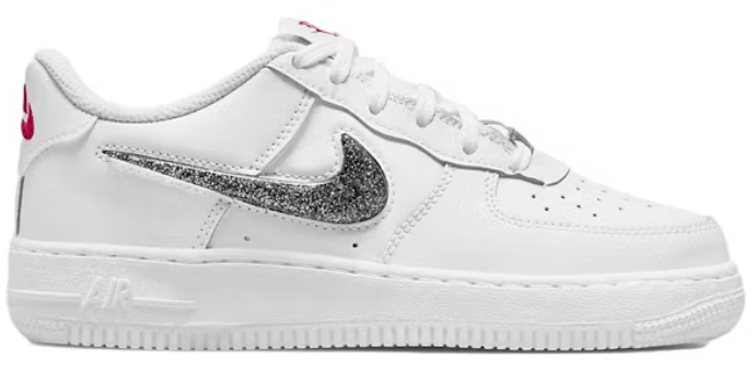 Nike Air Force 1 Low LV8 White Metallic Silver SZ 3.5