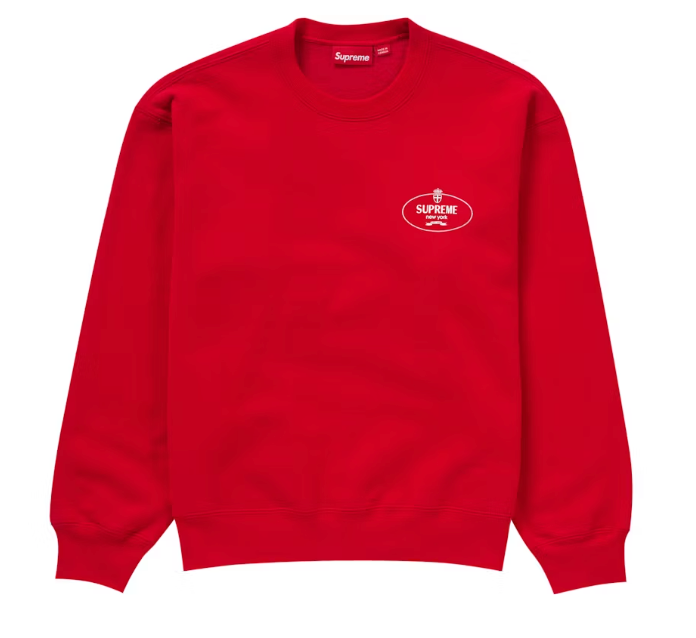 Supreme Crest Crewneck (FW24) Red Sz Medium