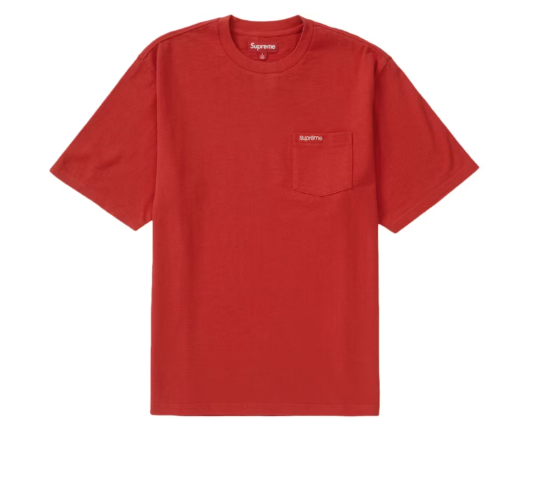 Supreme S/S Pocket Tee (SS24) Red Sz Large