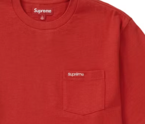 Supreme S/S Pocket Tee (SS24) Red Sz Large