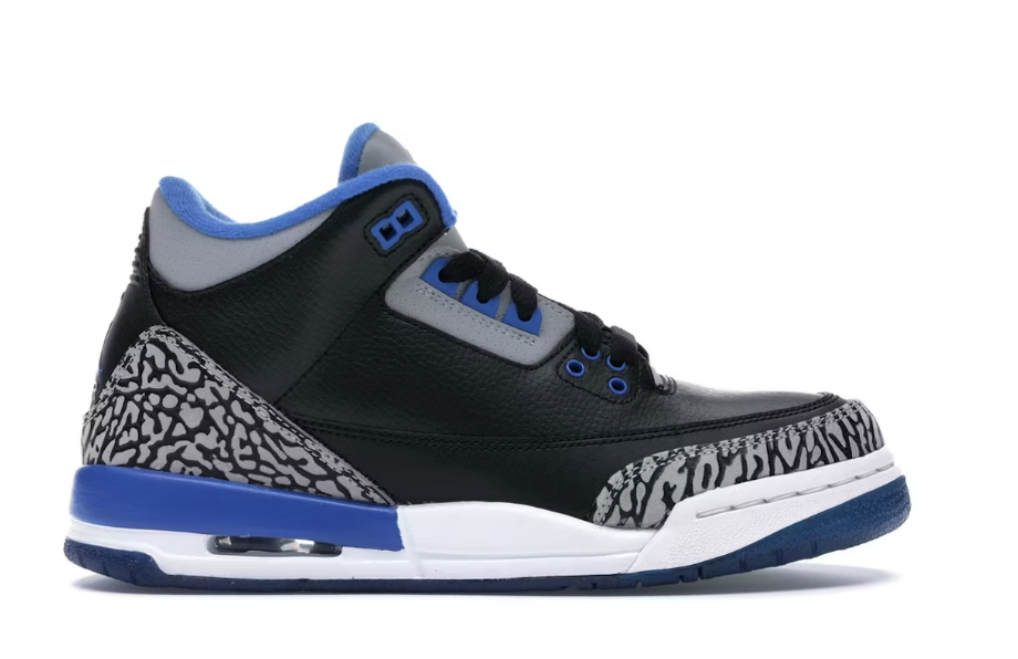 Jordan 3 Retro Sport Blue (GS) Sz 5Y