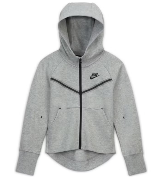 Nike Kids' Tech Fleece Hoodie Dark Grey/Black Sz Medium