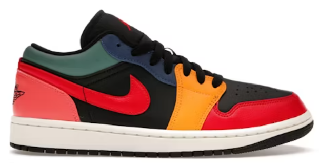 Air Jordan 1 Low SE Black Multi-Color (Women's) SZ 6W/4.5M